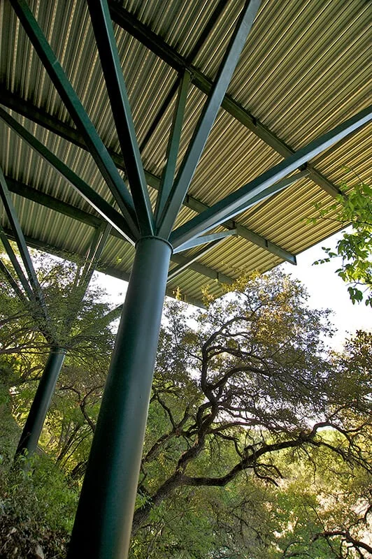 FIG. 06 — COLUMN & BRACING DETAIL IN THE TREES