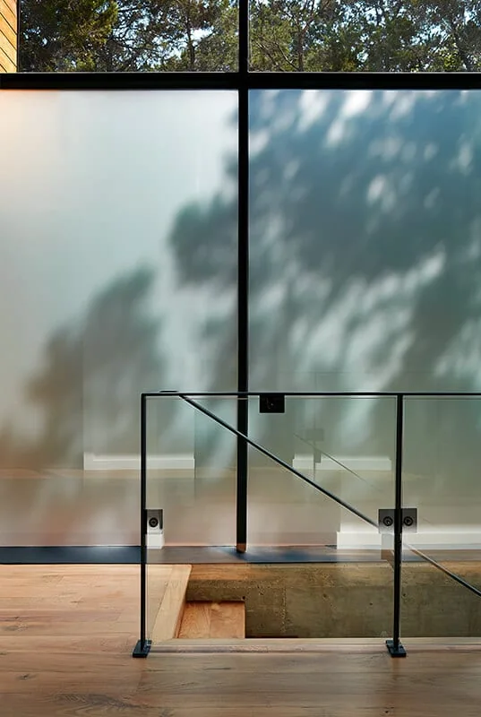 FIG. 08 — STAIR & FROSTED GLASS WALL